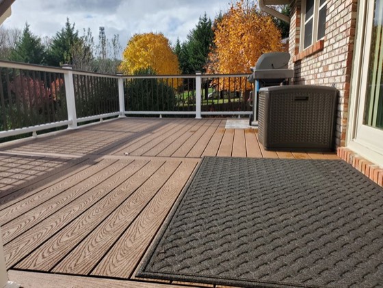 Two-Story Mountain Slope Composite Deck